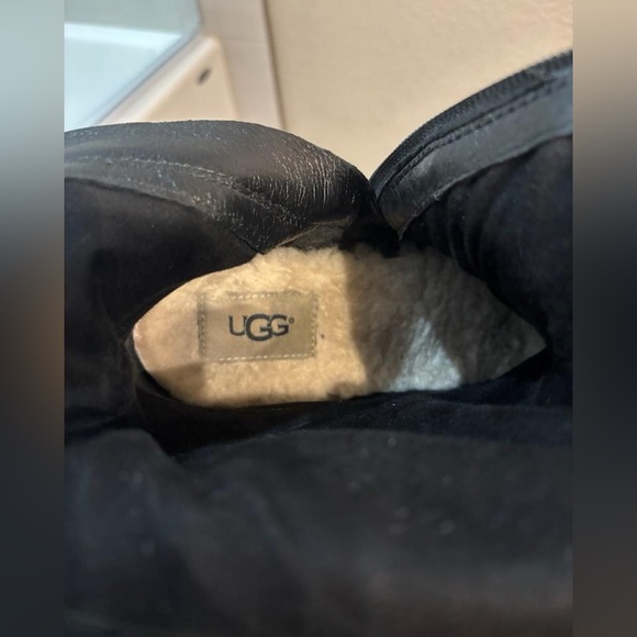 UGG Black Over the Knee Leather Boots - Picture 12 of 14